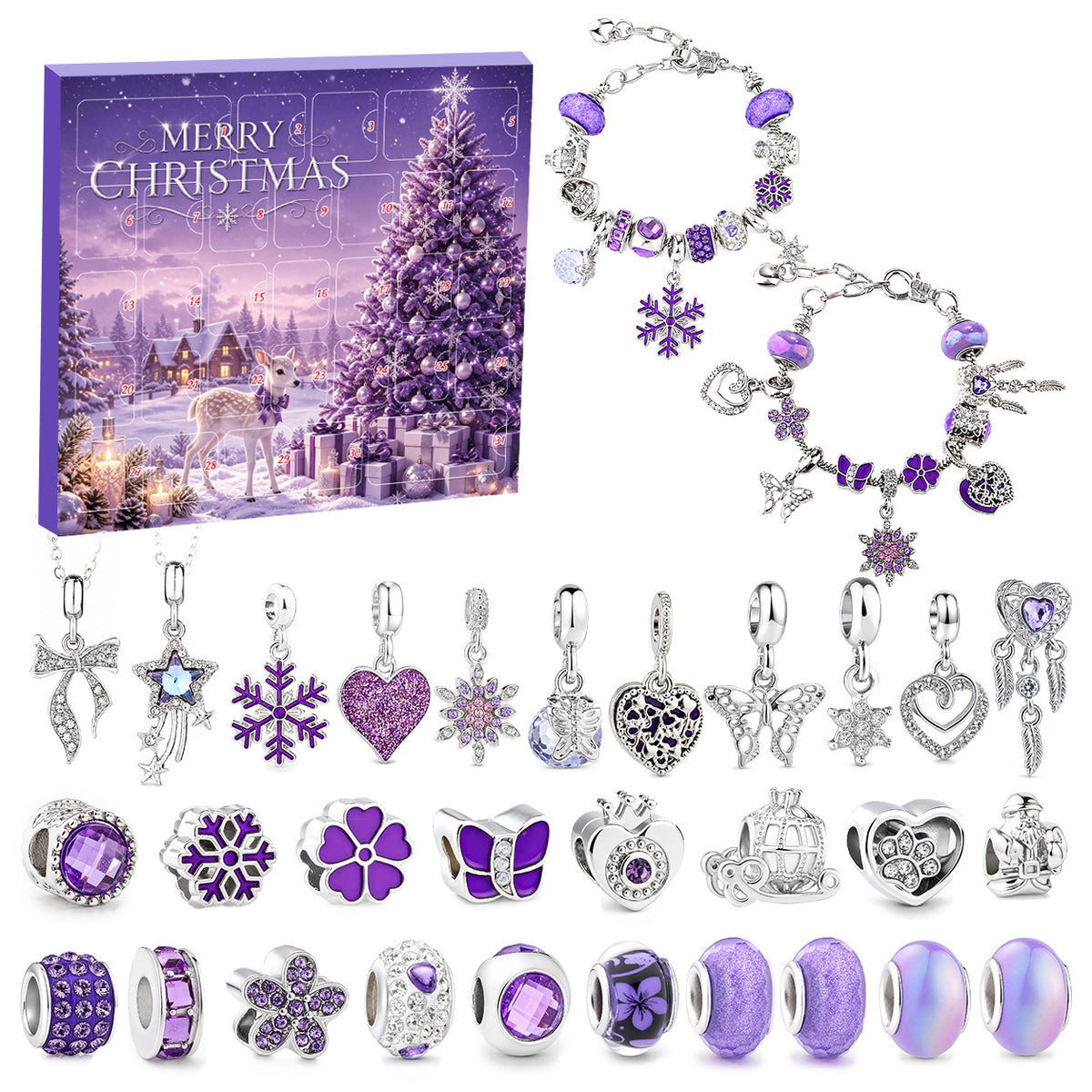 DIY Bracelet Box - Purple 31-Day Box