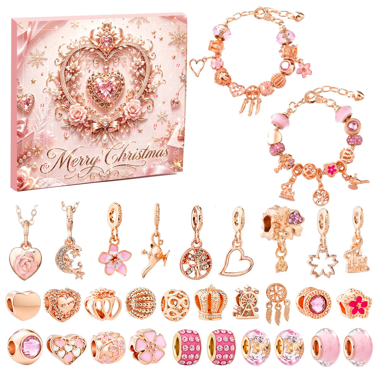 DIY Bracelet Box - Rose Gold 31-Day Box