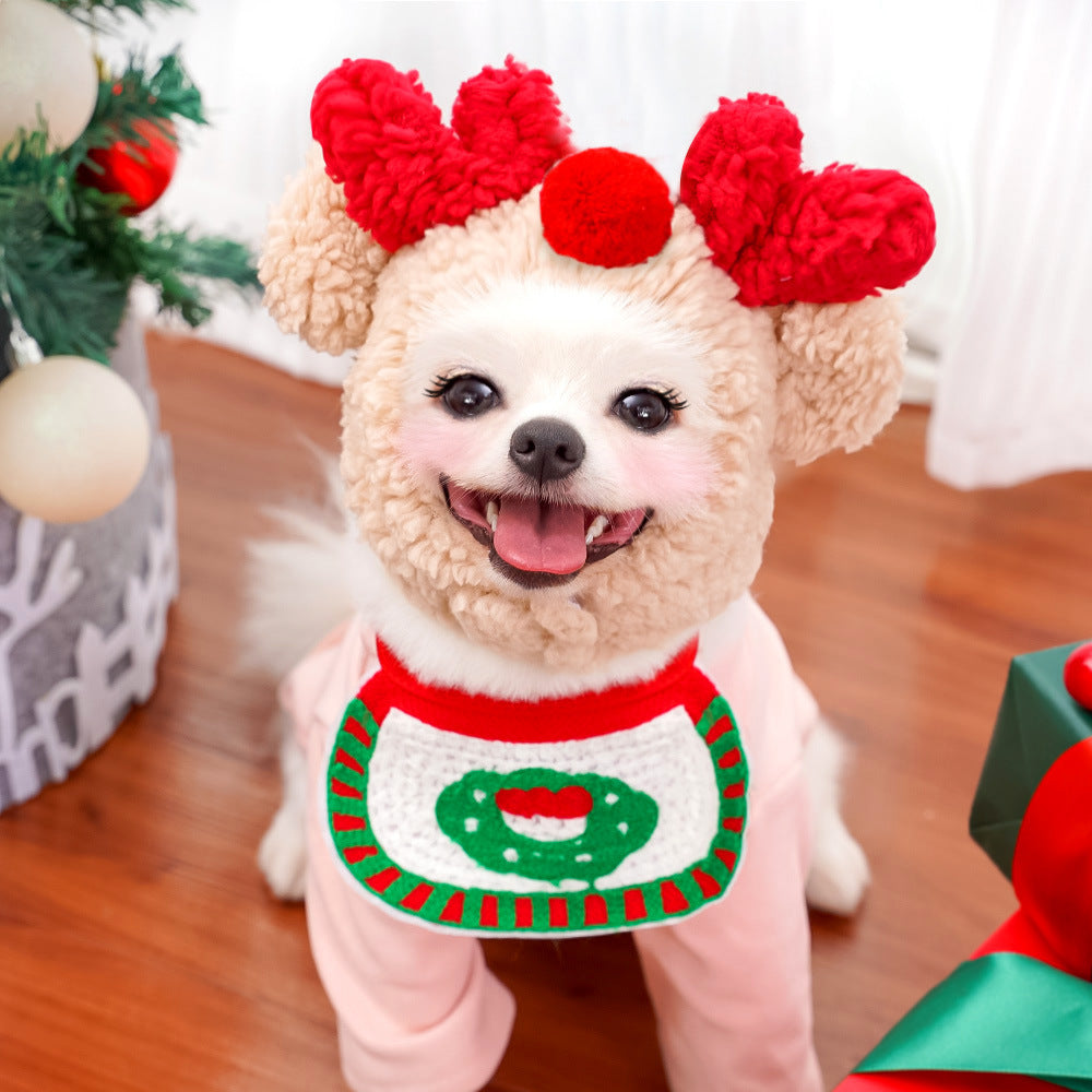 Pet Christmas Outfit Set